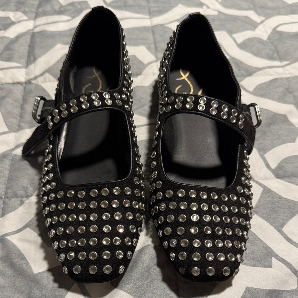 Sam Edelman black michaela rhinestone shoes